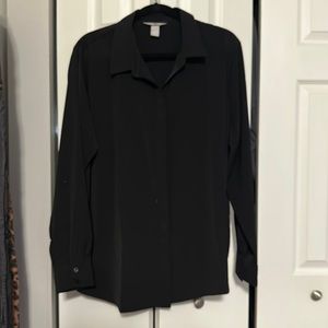 H&M black button down